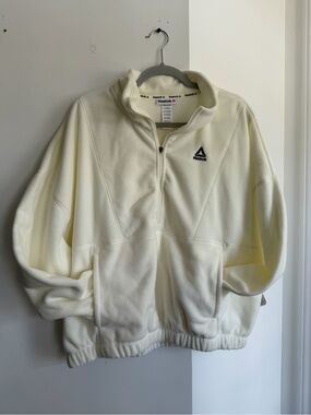 Reebok Cream Cozy Half-Zip Fleece Pullover Jacket XL